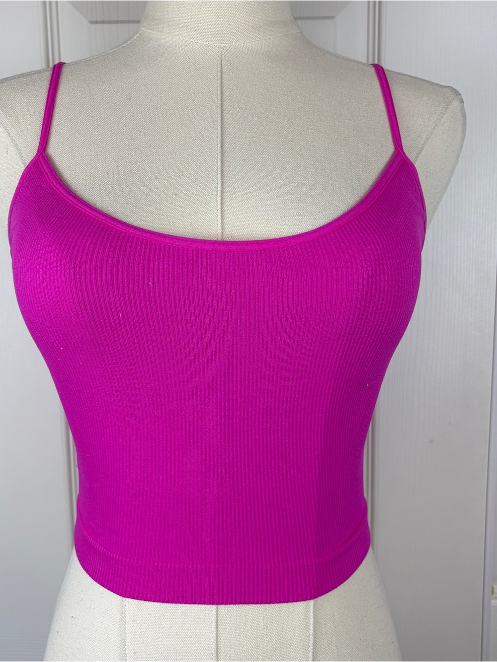 Wild fable Women’s Fitted Ribbed Cami Tank - Hot Pink